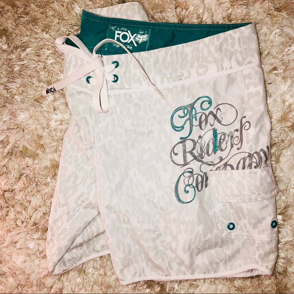 💙 blue/gray/white FOX swim bottoms 🌊